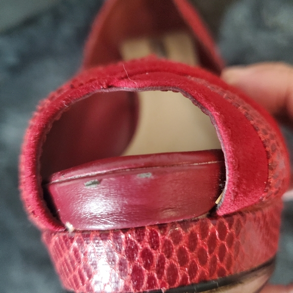 H by Halston Red Suede Stilettos - Picture 10 of 12